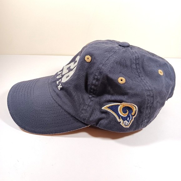 Marshall Faulk Baseball Cap Hat #28 St. Louis Rams Charter Promo Strapback Blue - Picture 4 of 8